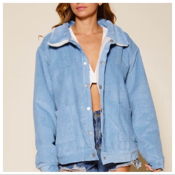 #10 Warm and cozy Reversible Oversized Corduroy jacket - Picture 5 of 9